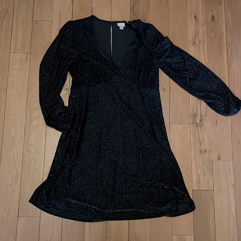 Velvet long sleeved dress